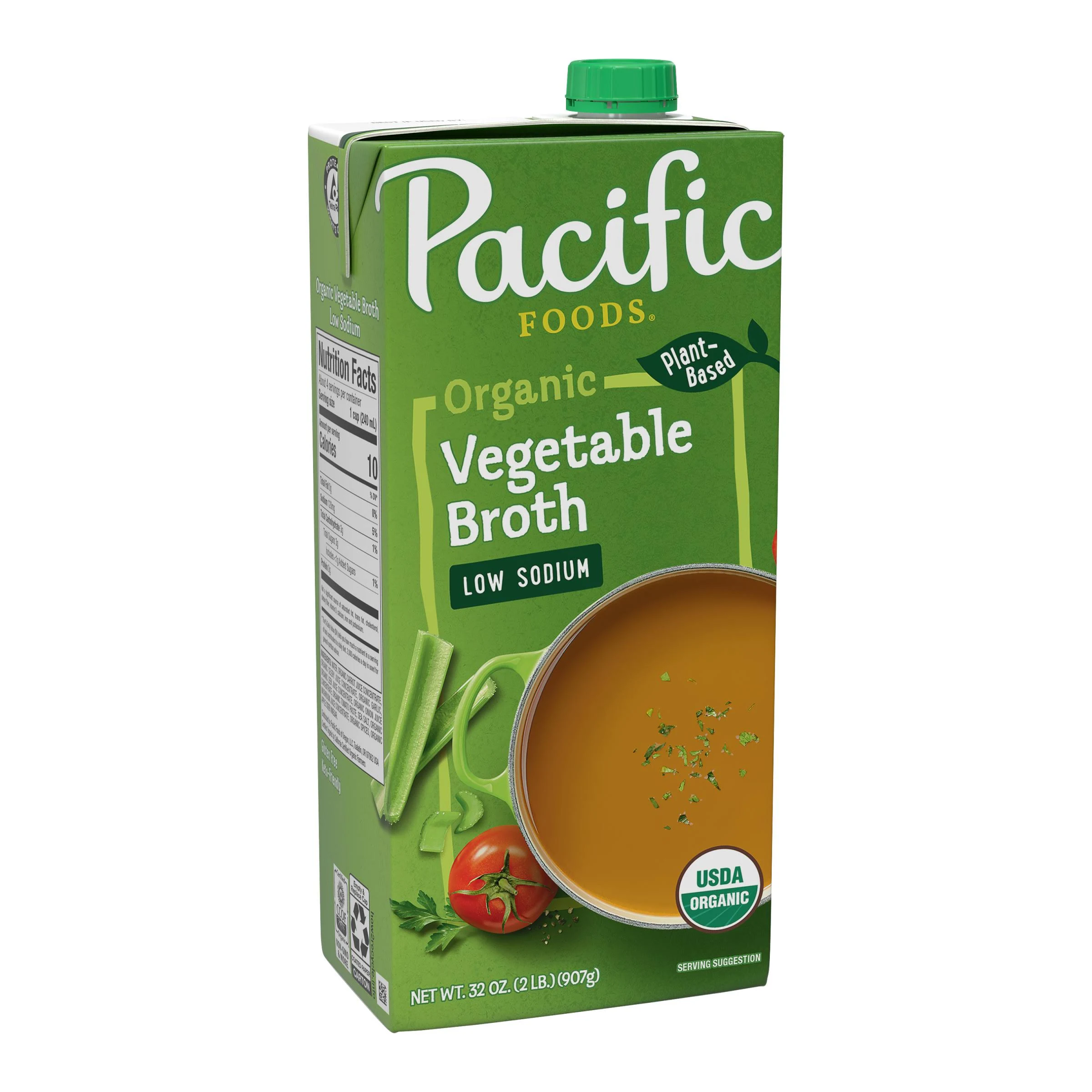 Pacific Foods Organic Low Sodium Vegetable Broth - 32 fl oz