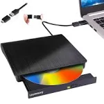 External DVD Drive USB 3.0 Type-C USB Portable Player for Laptop CD DVD +/-RW...