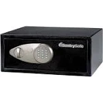 SentrySafe Shelf Safe with Digital Keypad Lock, Steel Safe with Interior Lining and Bolt Down Kit for Money, Jewelry, or Gun Storage, 0.78 Cubic Feet, 7.1 x 16.9 x 13.8 Inches, X075