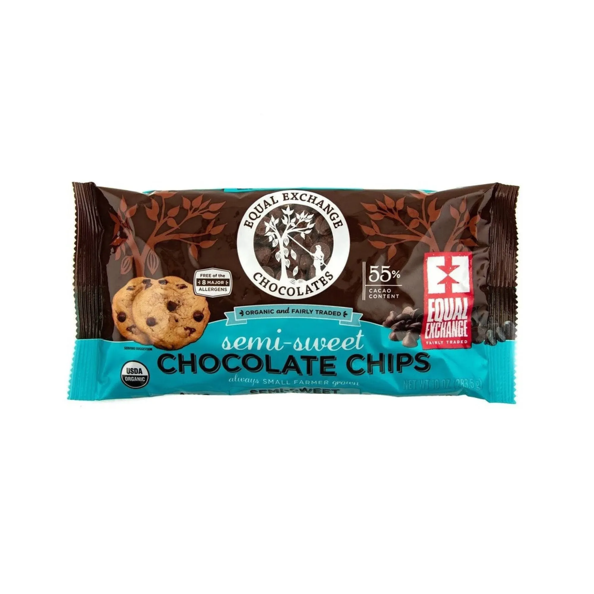 Equal Exchange Chocolate Chips, Organic, Semi-Sweet, 55% Cacao - 10 oz