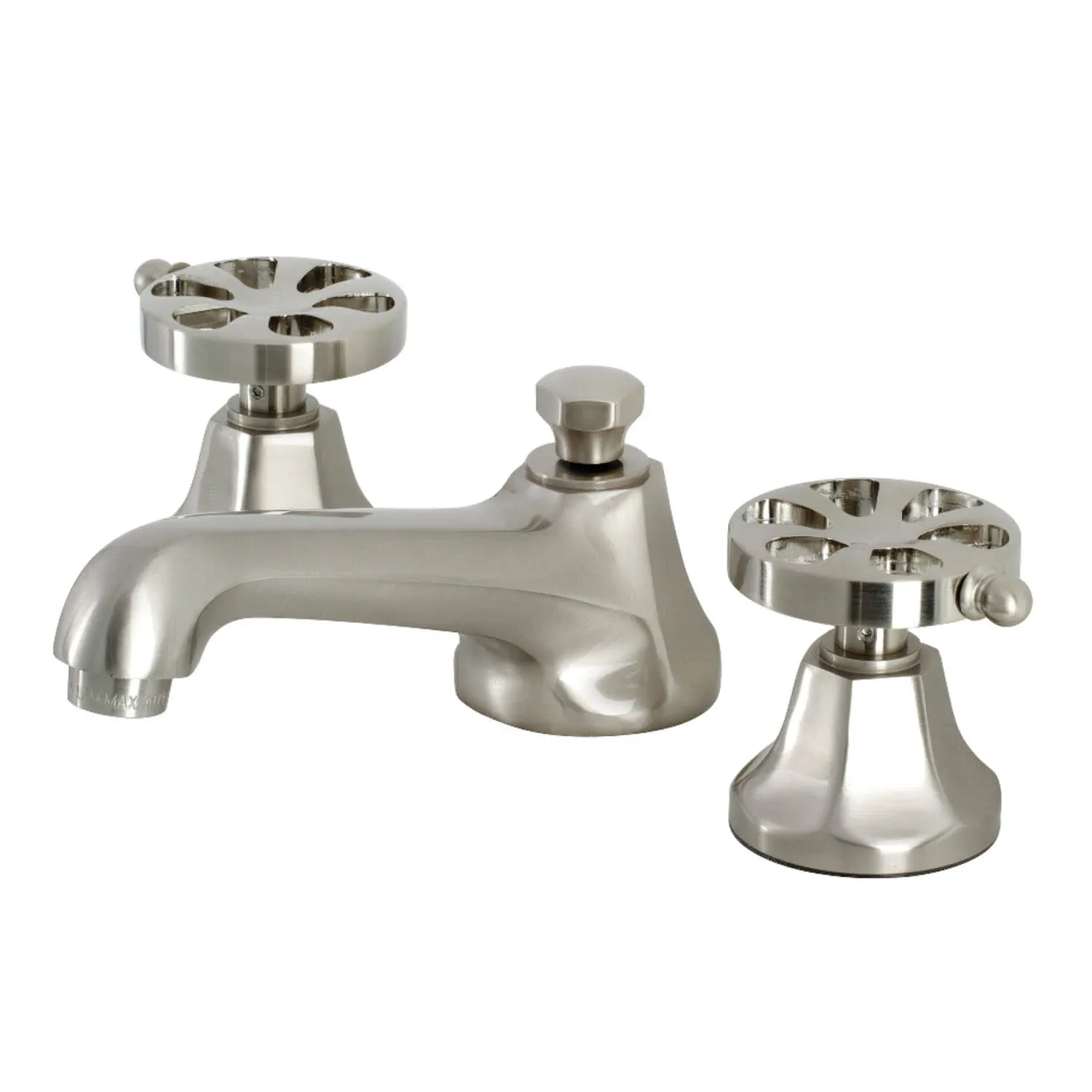 Belknap Widespread Bathroom Faucet with Brass Pop-Up, Brushed Nickel | Kingston ...