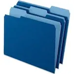 Pendaflex 1/3 Cut Tab Letter File Folder, Navy Blue - 100 pack