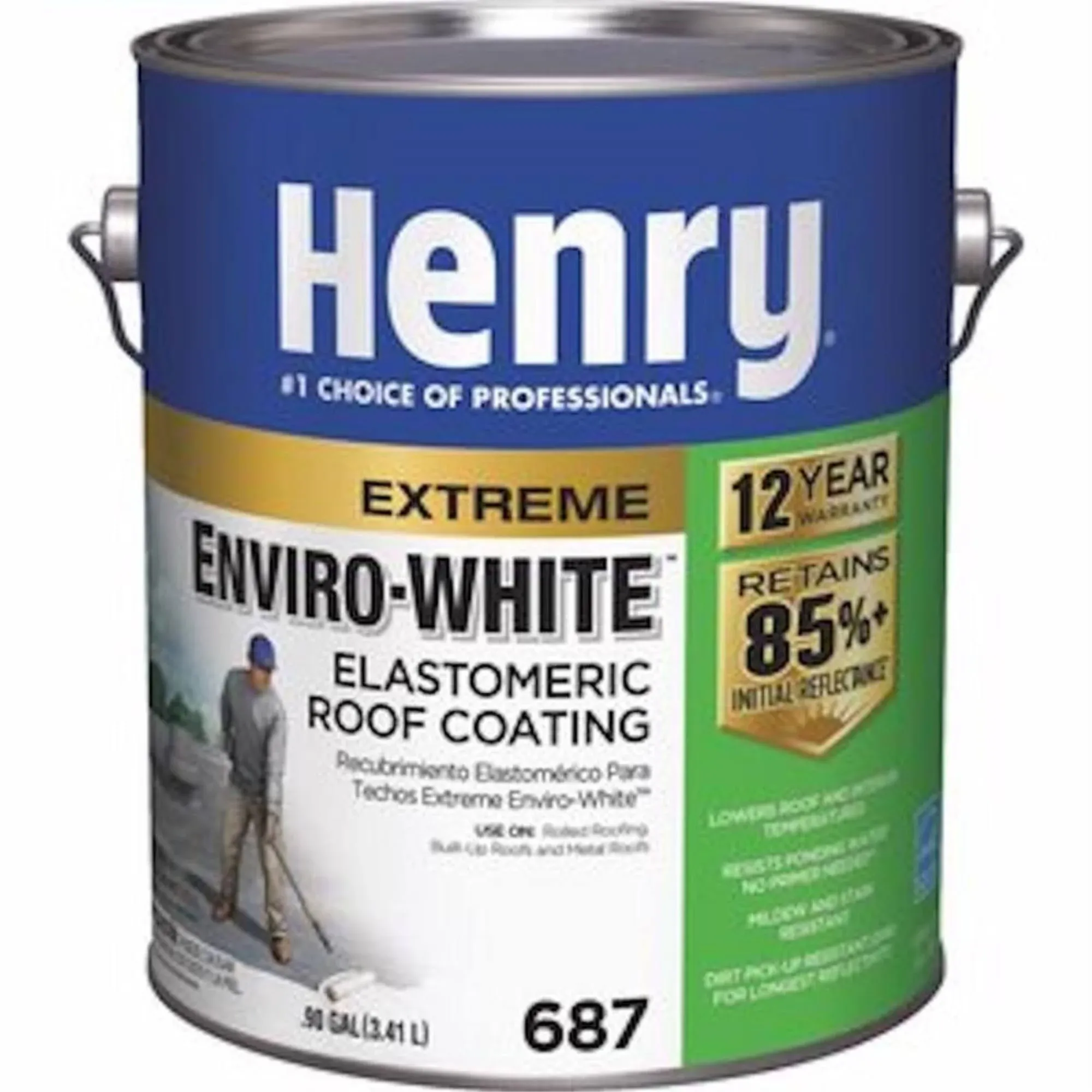 HENRY HE587046 Roof Coating, White, 115 Fl Oz