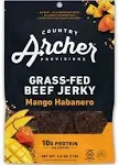 Mango Habanero Beef Jerky by Country Archer, 100% Grass-Fed, Gluten Free, Protein Snacks, 2.5 Ounce, 4 Pack