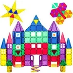 Playmags 100-Piece Magnetic Tiles Building Blocks Set, 3D Magnet for... 