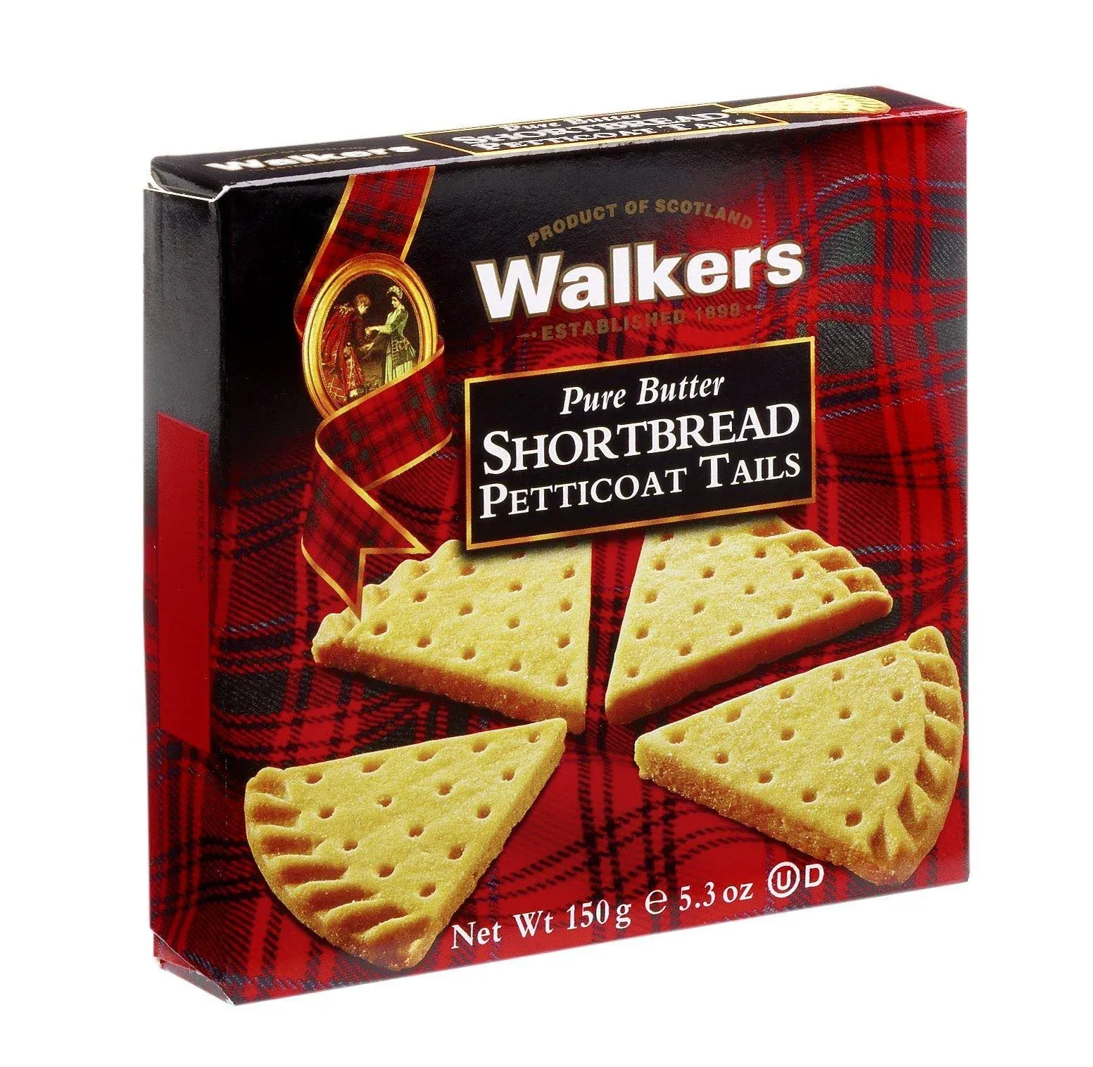 Walker's Shortbread Petticoat Tails Cookies, All-Butter Shortbread Cookies, 5.3 Oz Box (Pack of 6)