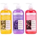 Bubble Bath, Spa Luxetique Foaming Bath with Pure Epsom Salt, Chamomile Rose and Lavender Scent Bath Set, Christmas Gifts for Women Gift Set for Men 3 Pack 49.8 fl oz Gifts for Mom