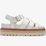 Clarks Orianna Twist Sandal in Off White Leather