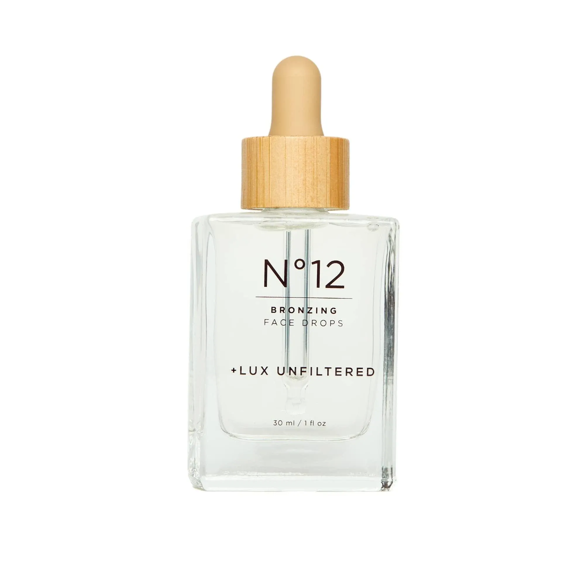 + Lux Unfiltered N12 Bronzing Self Tanning Drops in Fragrance Free Gluten Free