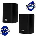 Acoustic Audio AA351B Indoor Outdoor 2 Way Speakers 500 Watt Black Pair