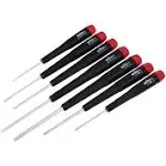 26092 Slotted and Phillips Screwdriver Set with Precision Handle, Long, 7 Piece