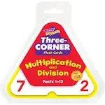 Trend Multiplication Division Three Corner Flash Cards