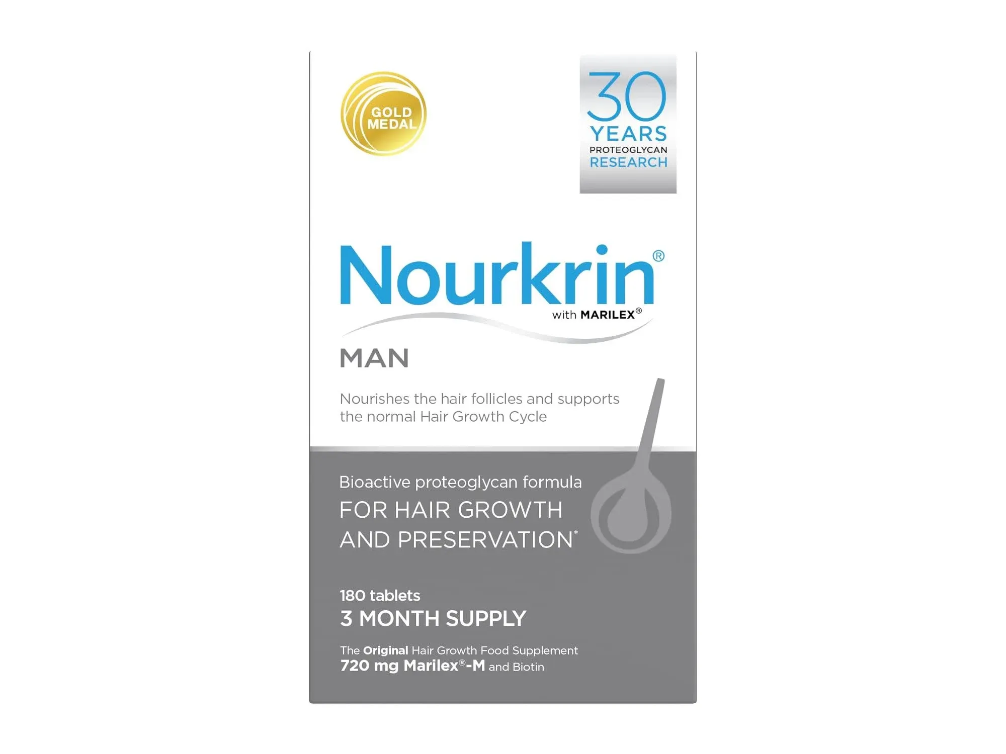 Nourkrin Man 180 Tablets (3 Month Supply)