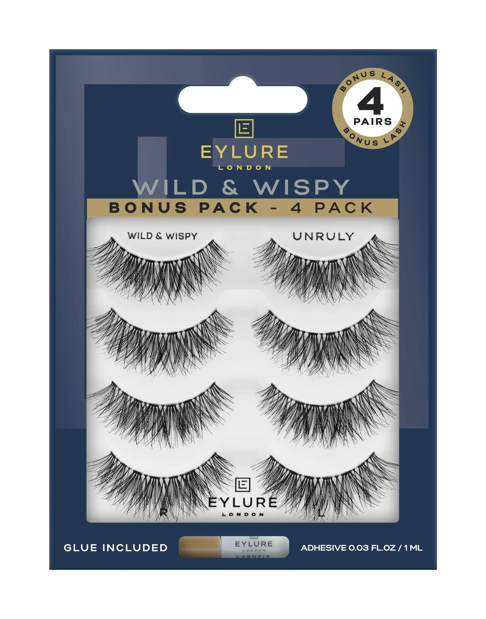 Eylure False Lashes, Wild & Wispy Unruly, 3 Pair