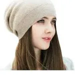 WaySoft Pure 100% Cashmere Beanie for Women in A Gift Box, Oversized Women Beanie Hat, Bring Warm and Luxury to Your Loved Ones, Perfect (Beige)