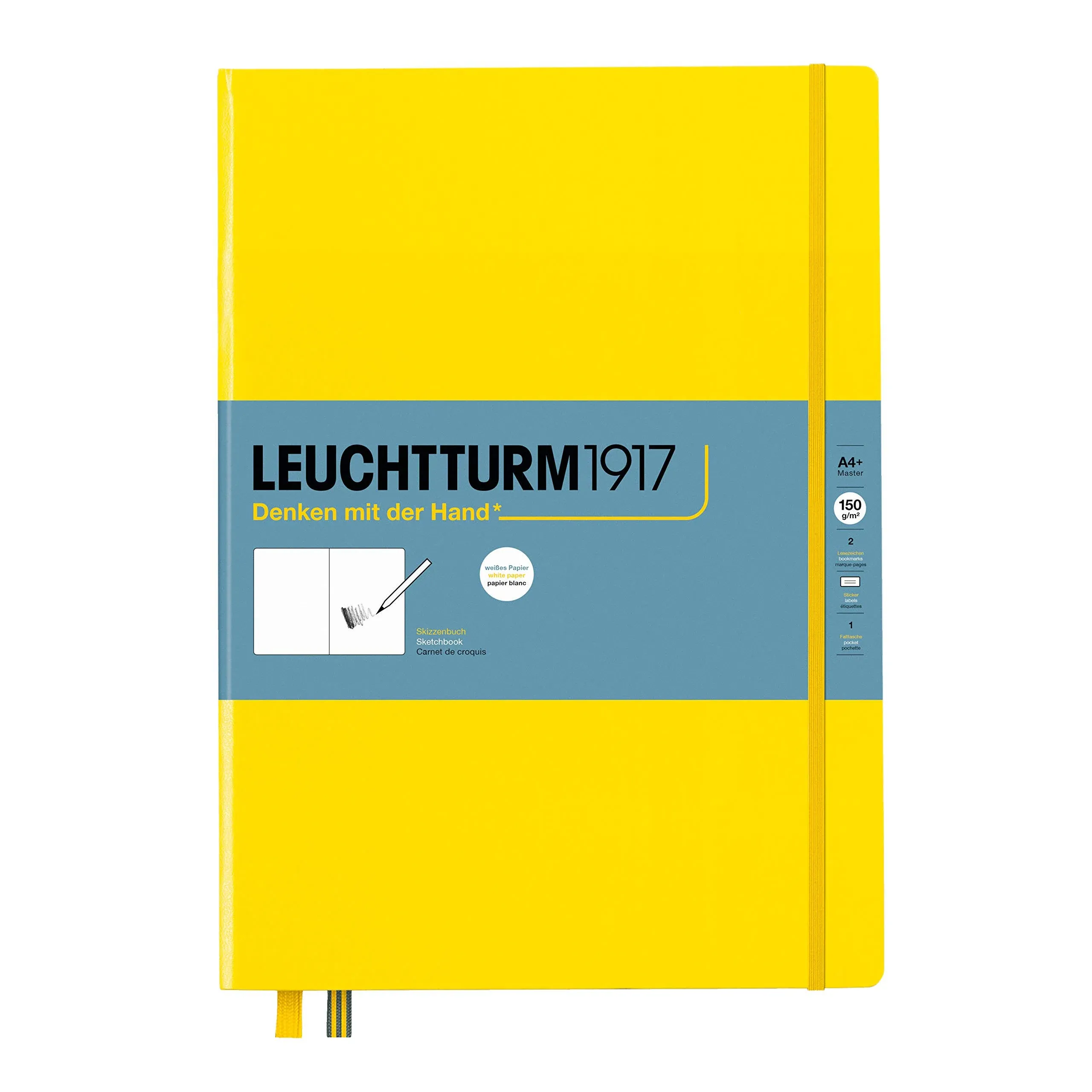 Leuchtturm Hardcover (Portait) Sketchbook, Sage, (Master A4+) 112 pages, 150g/m paper, plain