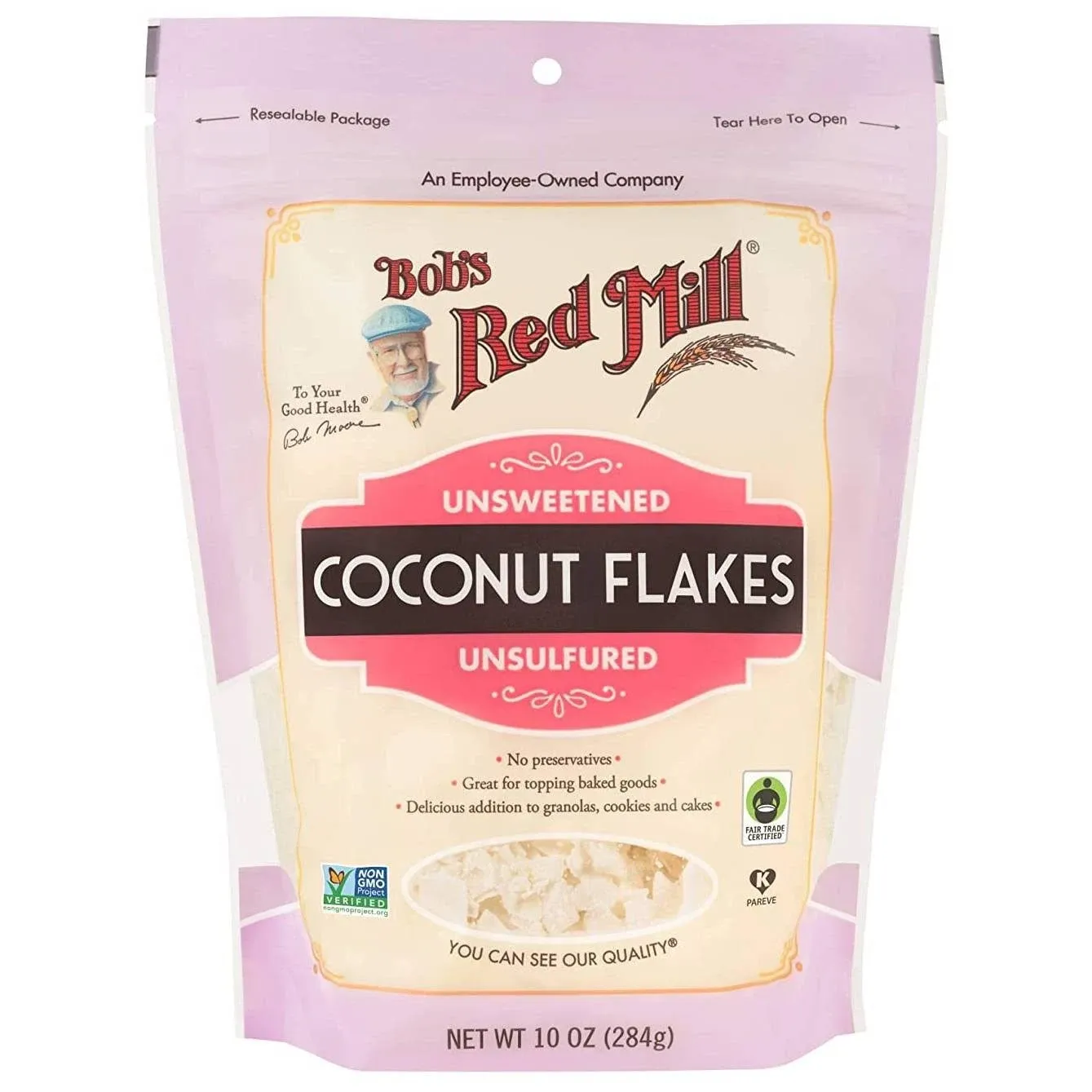 Bob&#039;s Red Mill Unsweetened Coconut Flakes 10 oz.