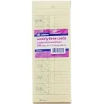 Adams Time Cards for Pyramid 1000 Time Clock, 200/Pack (9791-200)