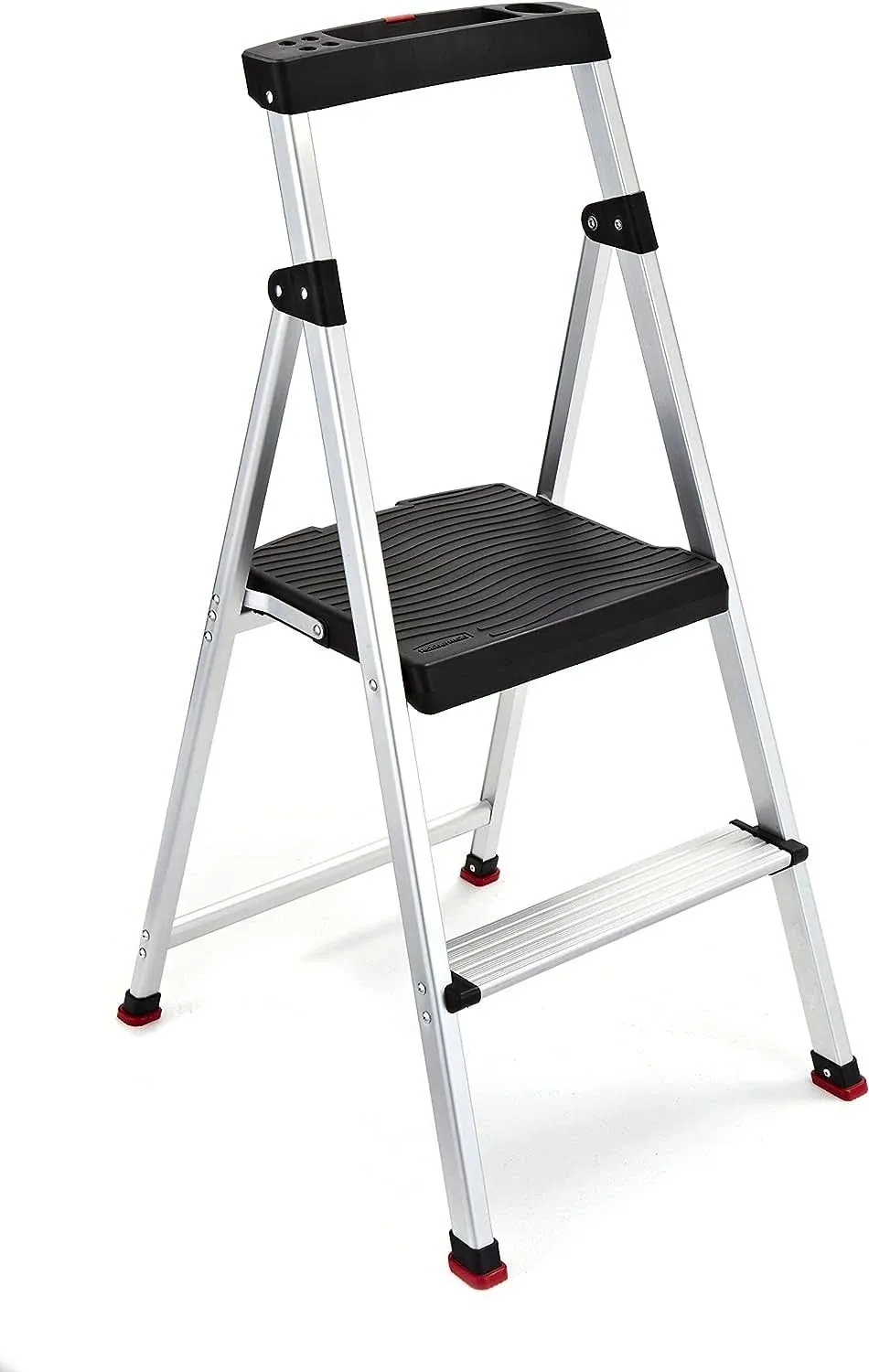 Rubbermaid RMA-2 2 Lightweight Aluminum Step Stool with Project Top, 225-pound