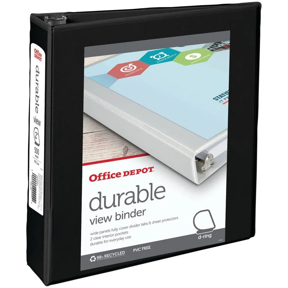 Office Depot Durable View Slant-Ring Binder