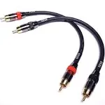 CNCESS CESS-163-2f Heavy Duty Low Noise 12AWG Premium RCA Audio Patch Cable (2 Feet)