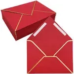 50 Pack 4x6 Envelopes Self Seal, Red 4x6 Envelopes for Invitations with Self-Adhesive A6 Envelopes Self Seal for Weddings, Invitations, Photos, Postcards, Greeting Cards Mailing,Graduation