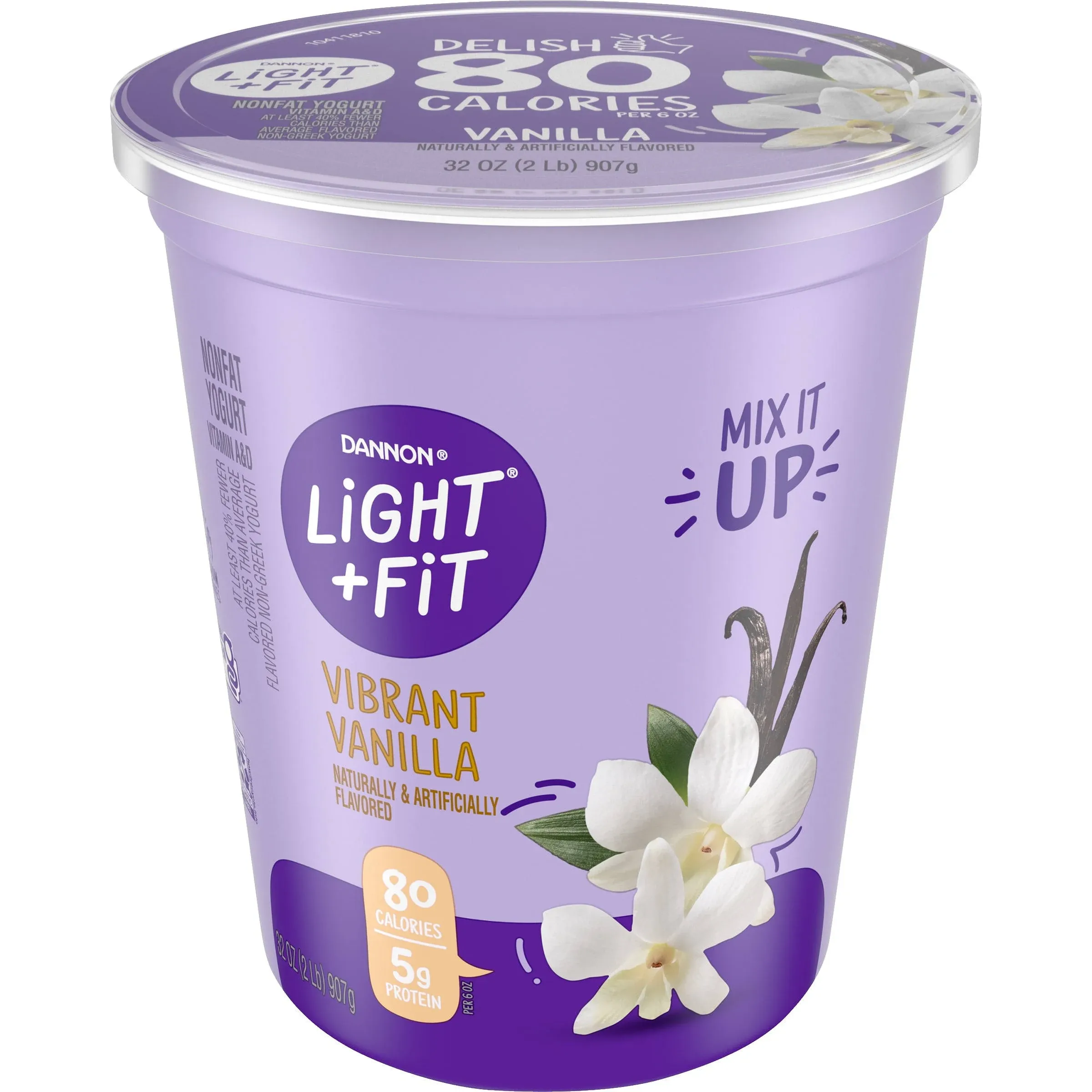 Light + Fit Yogurt, Non Fat, Vibrant Vanilla - 32 oz