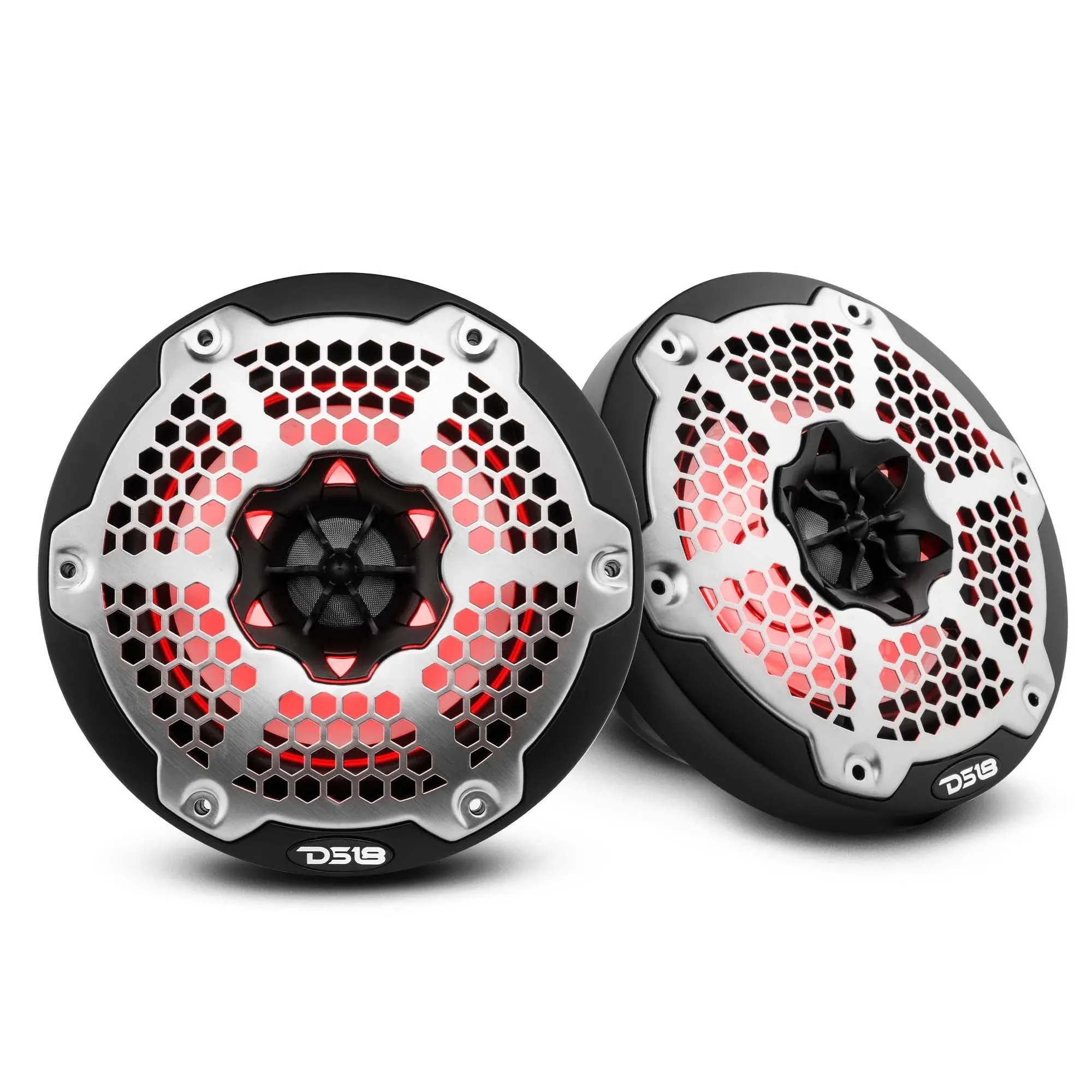 DS18 NXL-6M/WH New Edition Hydro 6.5" 2-Way Marine Speakers w/RGB LED Lighting ...