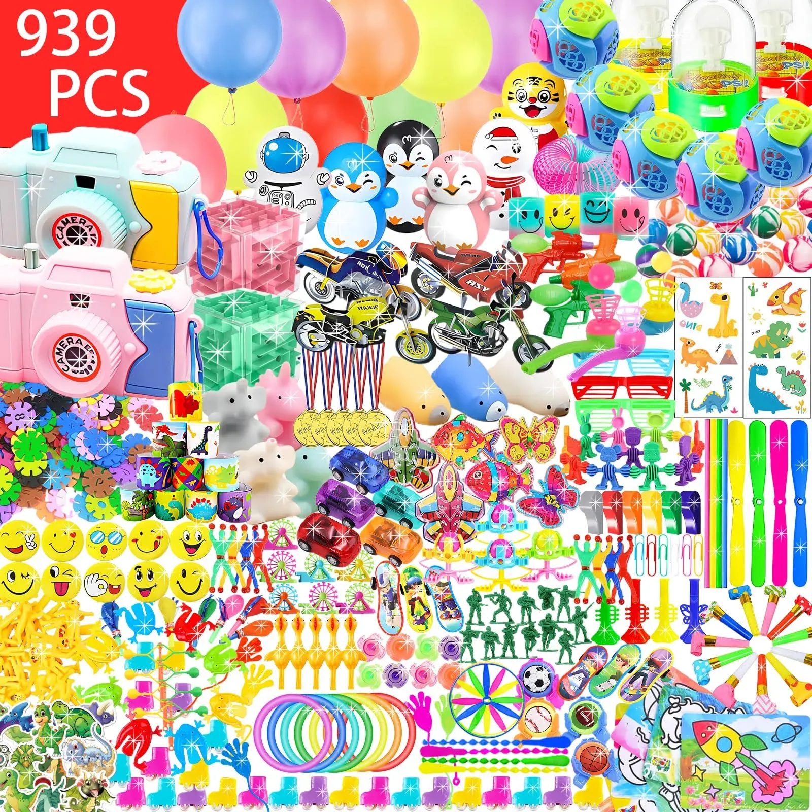 939 PCS Party Favors for Kids, Fidget Toys Pack, Birthday Gift Toys, Treasure 