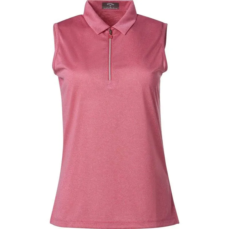 Callaway Golf Women's 1/4 Zip Heather Polo Top