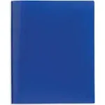 Office Depot Brand 2-Pocket School-Grade Poly Folder with Prongs, Letter size, Blue