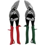 MIDWEST Aviation Snip Set - Left and Right Cut Offset Tin Cutting Shears with F