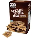 Sugar in The Raw Unrefined Sugar Made from Sugar Cane, 200 Packets/Box