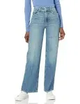 PAIGE Women's Sasha High-Rise Wide-Leg Distressed Jeans