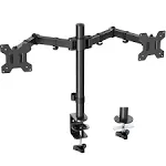 MOUNT PRO Dual Monitor Mount Fits 13-32 Inch/17.6lbs LCD Screen, Computer Monitor Desk Mount, Articulating Monitor Arm, Height Adjustable Monitor Stand for 2 Monitors, VESA Mount 75x75/100x100mm