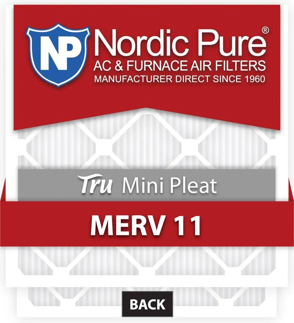 20x30x1 Nordic Pure Tru Mini Pleat MERV 11 AC Furnace Air Filters 3