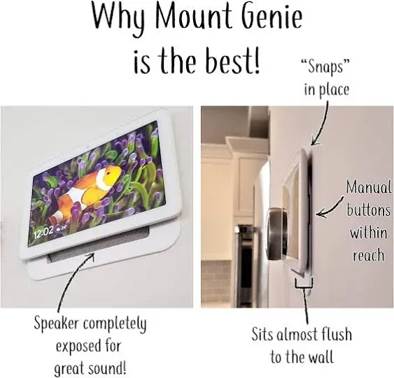 Mount Genie Simple Built-in Google Nest Hub Gen 2 Wall Mount