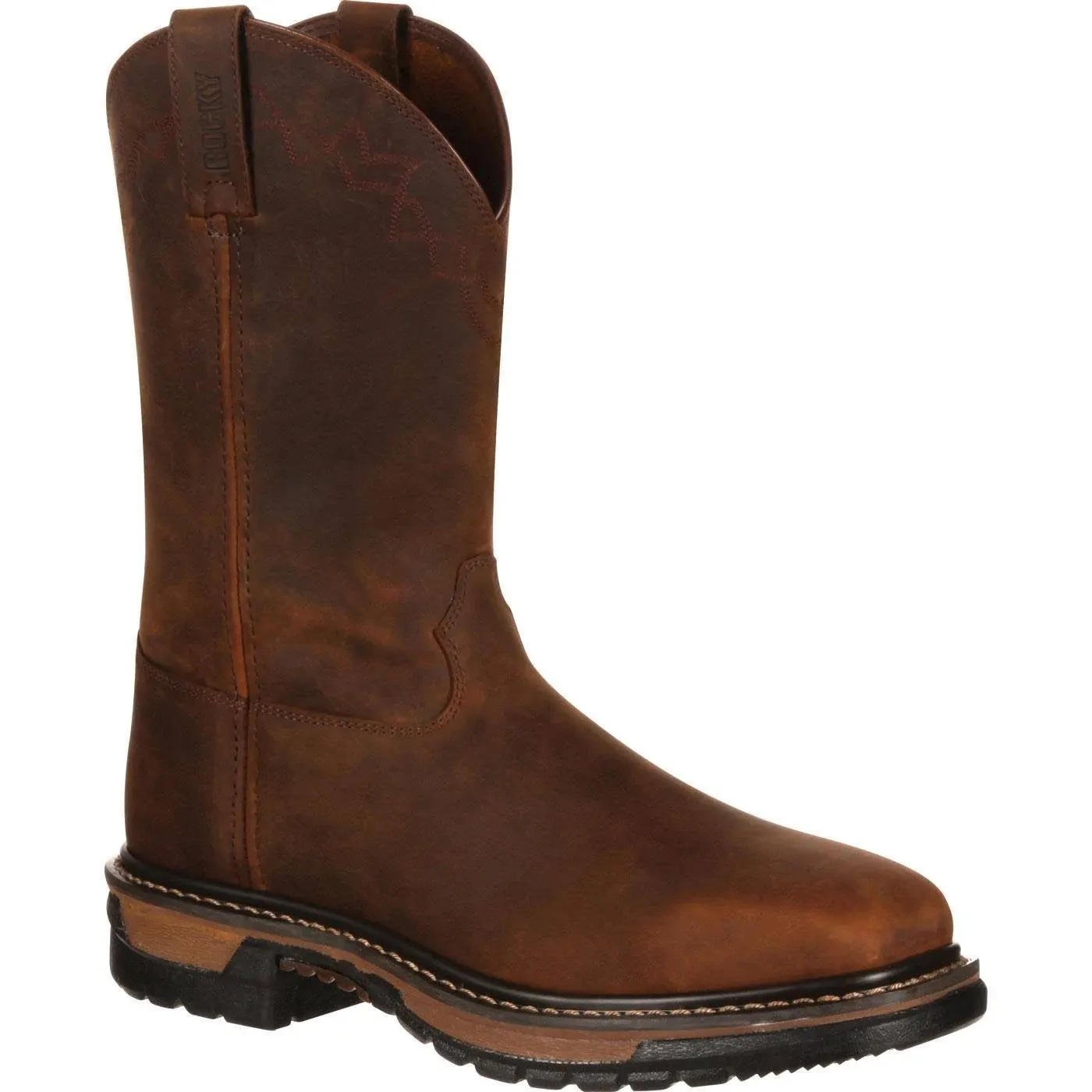 Rocky Men's Original Ride Western Boot Dark Brown Rkw0131 - 10 Wide