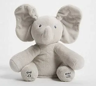 Baby Gund Elephant Animated Flappy Ears Sing and Play Grey