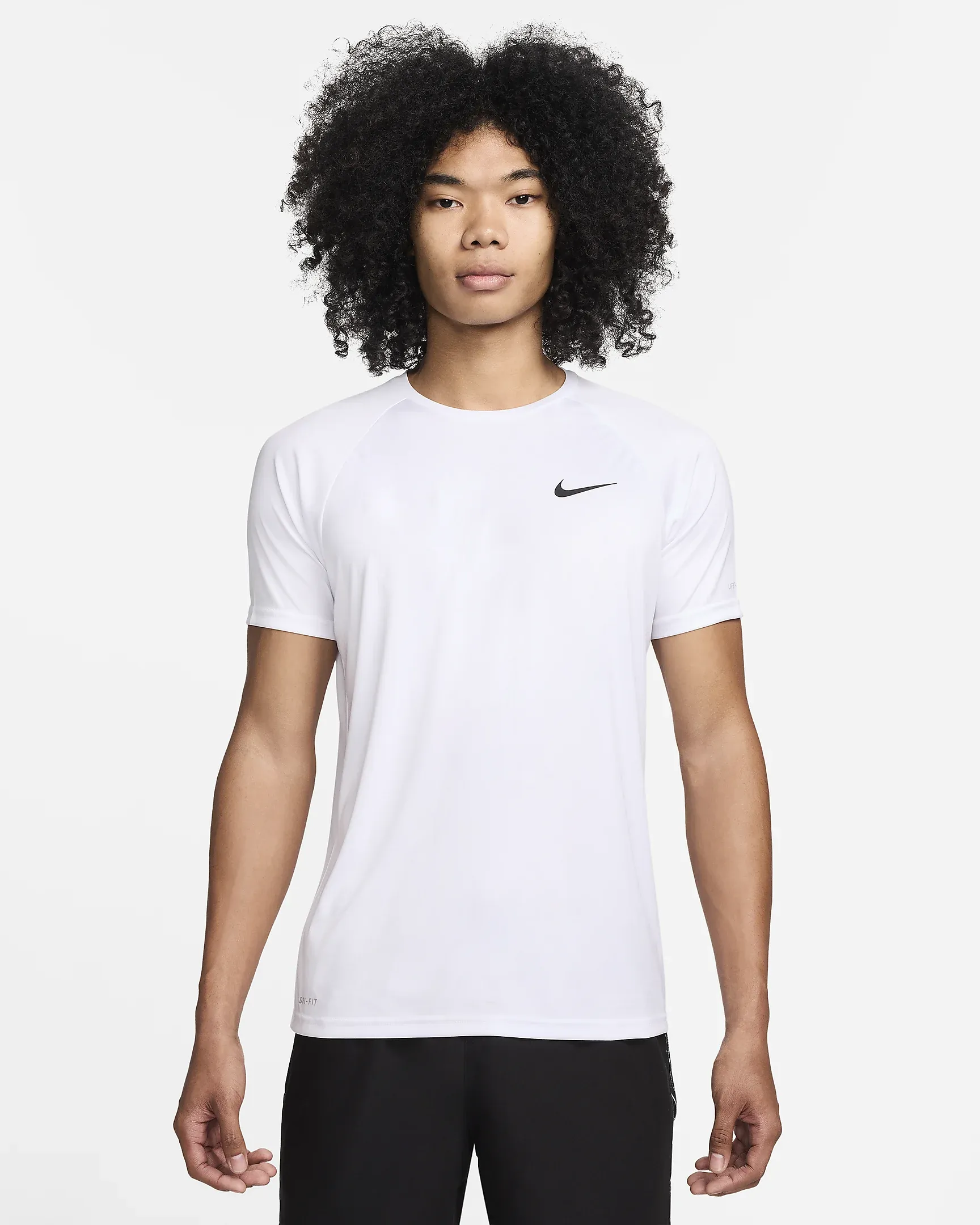 Nike Men's Swim Essential Short Sleeve Hydroguard White