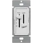 Dual Slider Ceiling Fan Light Control LED Dimmer Switch Single Pole, White