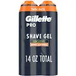 Gillette Pro Shaving Gel for Men Twin Pack 14 oz