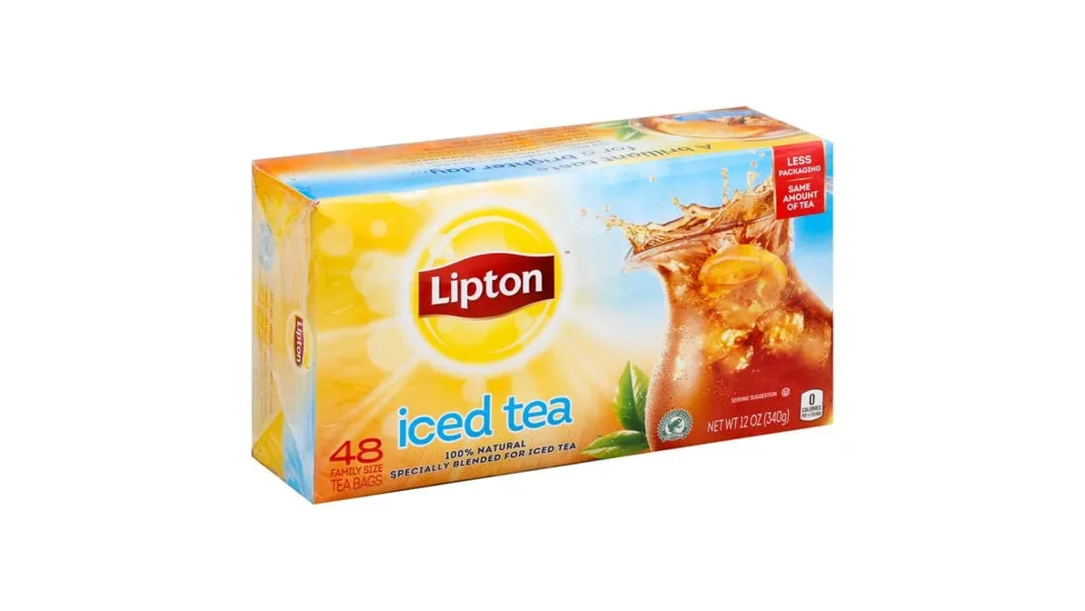 Lipton Iced Tea, 100% Natural, Family Size - 48 bags, 12 oz