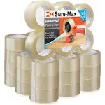 Sure-Max Premium Carton Packing Tape 1.8 Mil 330 Feet (110 Yards) - Clear - 1 Case (36 Rolls Total)