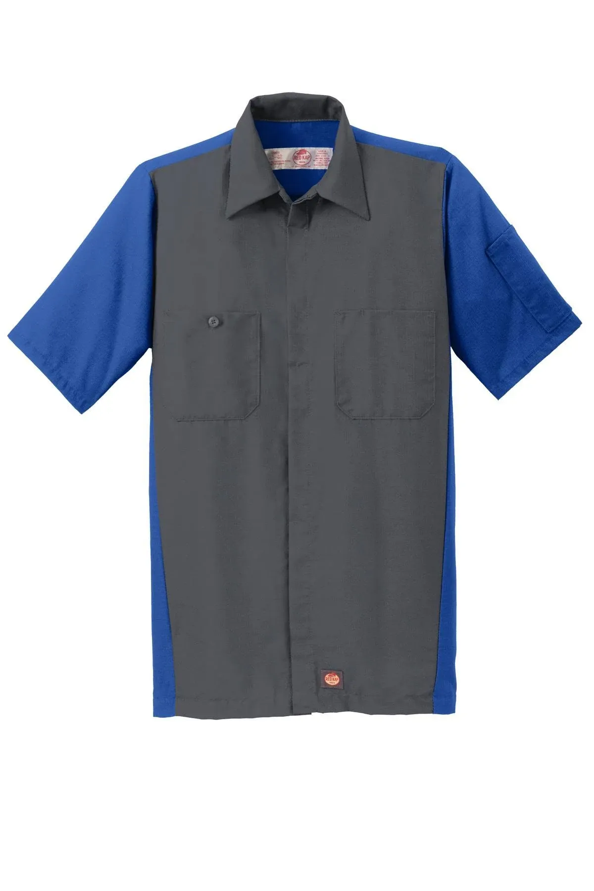 Red Kap SY20 Crew Shirt - Short Sleeve - Charcoal/Royal Blue - XL