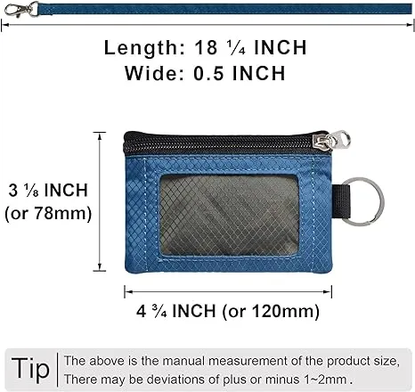 Minimalist RFID Blocking WaterResistant Zip ID Case Wallet