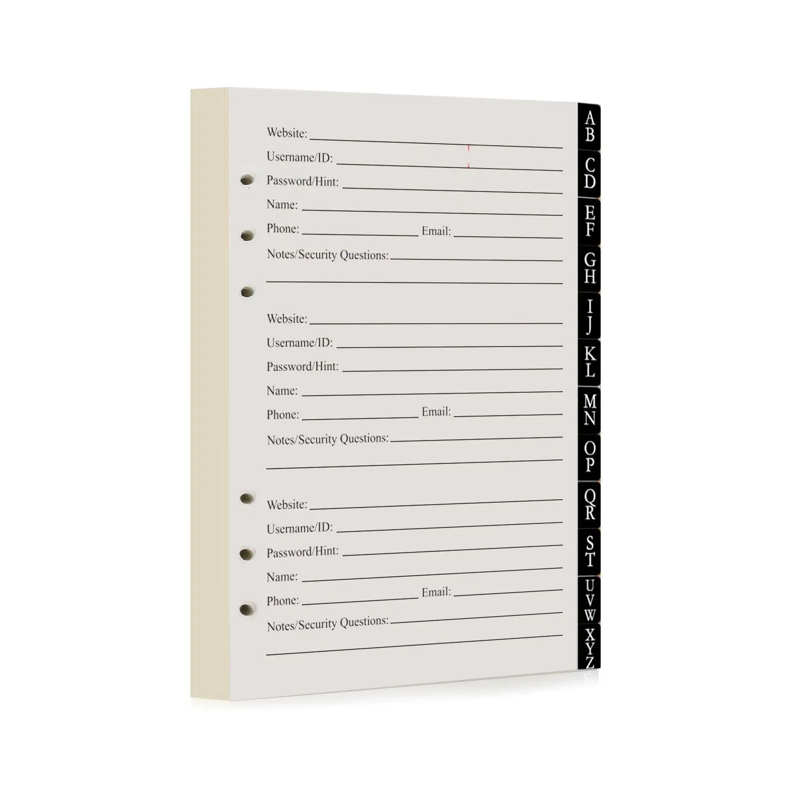 Password Book Refill Pages 212 Replacement Pages Internet Log Book, 8.2x5.6in...