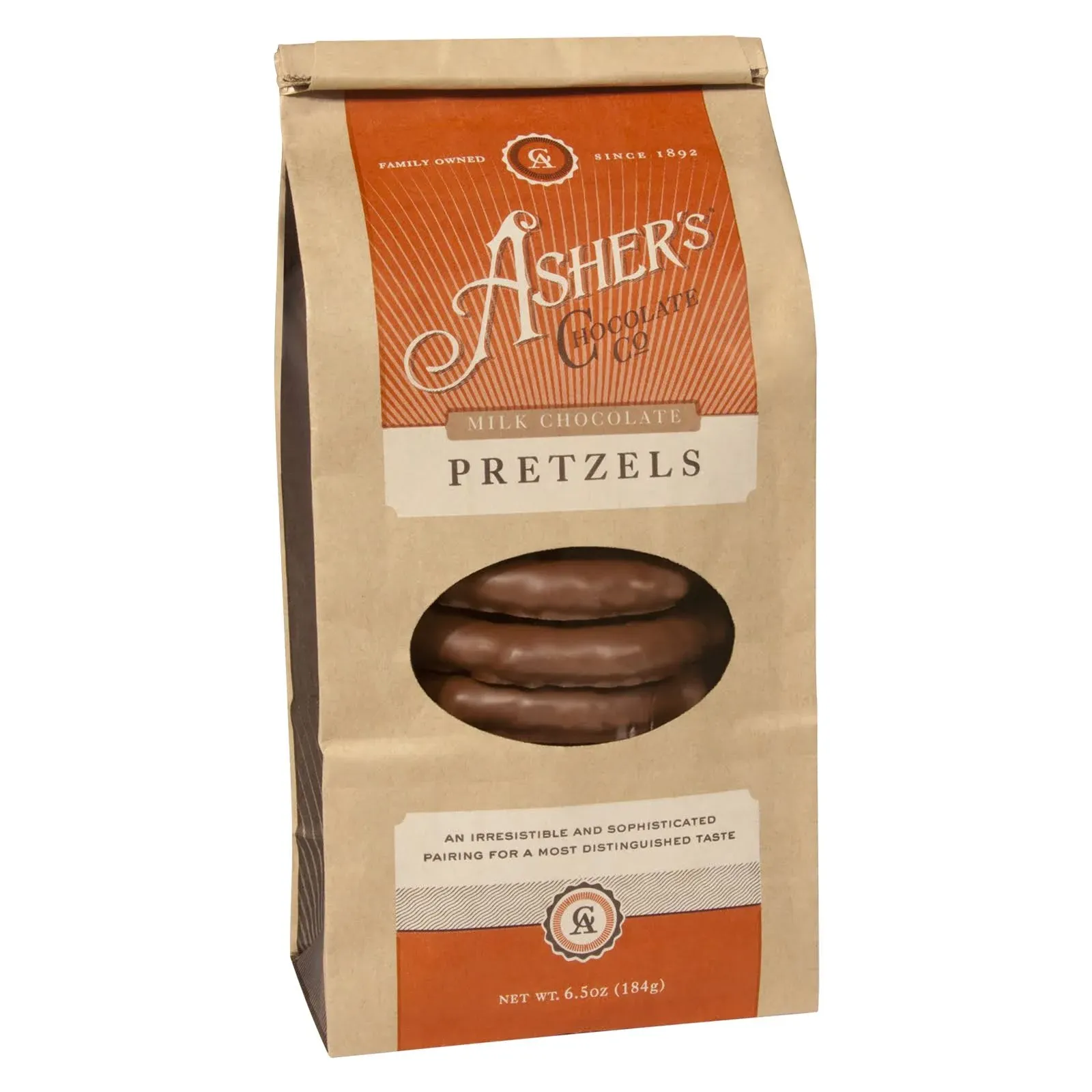 Asher's Milk Chocolate Pretzels 6.5 oz