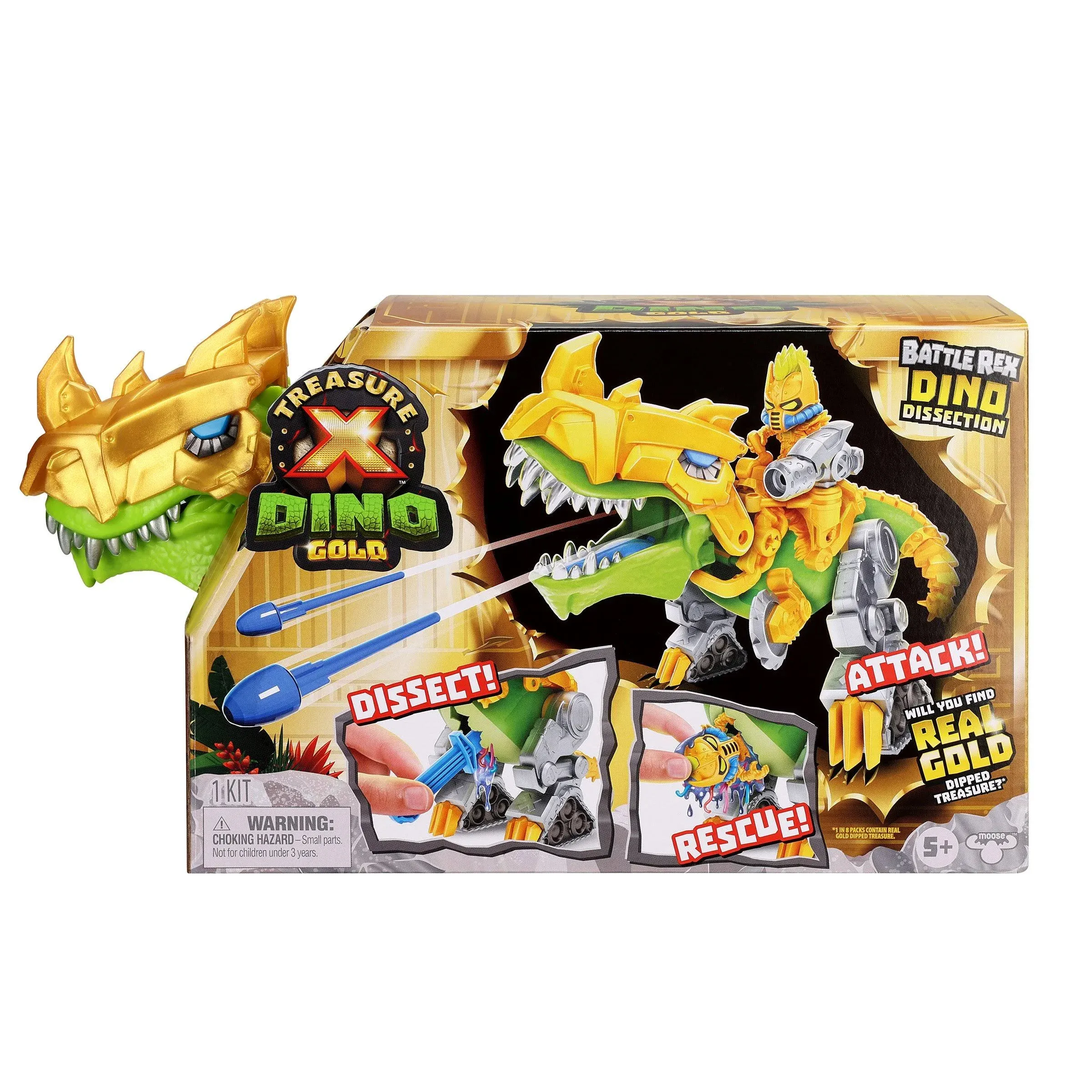 New Treasure X Dino Gold Battle Rex Dino Dissection Exclusive Figure NEW