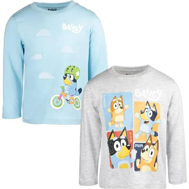 Bluey Kids 2 Pack Long Sleeve Graphic T-Shirt